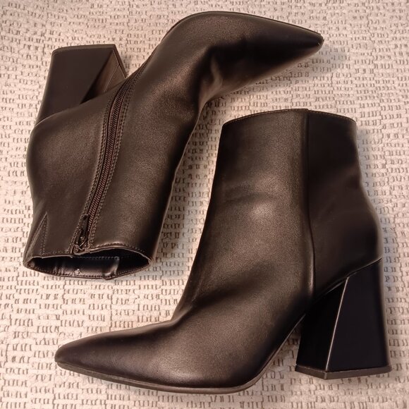 A New Day women's black dress boots asymmetric heel pointed toe sz 11 - Picture 5 of 13